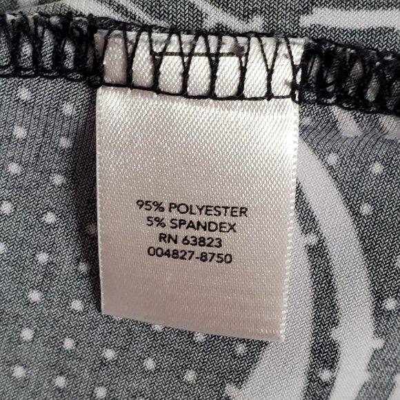 CJ Banks Sz 2X Tunic Popover Artsy Circle Print Fluid Jersey Knit Office Casual - Picture 5 of 10